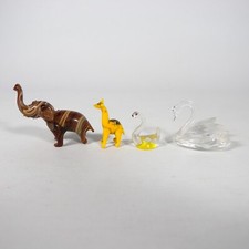 STOCK 4 MINIATURE ANIMALI ANIMALETTI IN VETRO DI MURANO E CRISTALLO VINTAGE V819