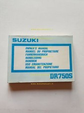 Suzuki DR 750 S 1988 manuale uso ITALIANO moto originale owner's manual  
