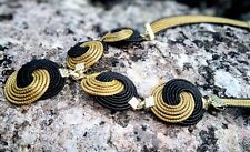 Oro Vegetale, Collana Donna Elegante Con Cerchi Neri