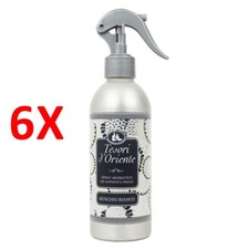6 X Tesori D'oriente Spray Ambiente Muschio Bianco 250 Ml
