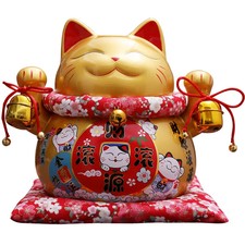 Salvadanaio in ceramica dorata