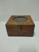 Antica Scatola Custodia In Legno Porta Orologio O Bussola