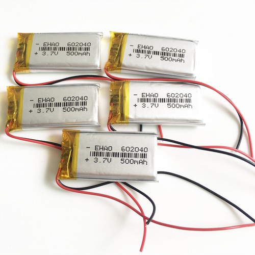 5pcs 500mah batteria polimero - 500mah,