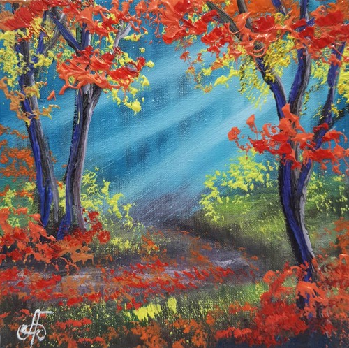 Dipinto olio colorato