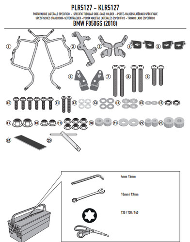 Givi kit portavaligie - portavaligie, laterale