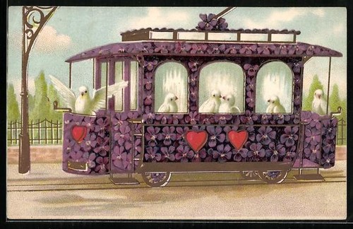 Cartolina artista colombe - cartolina, d'artista