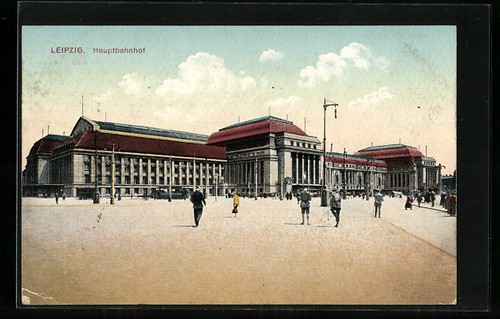 Cartolina lipsia stazione - lipsia,,