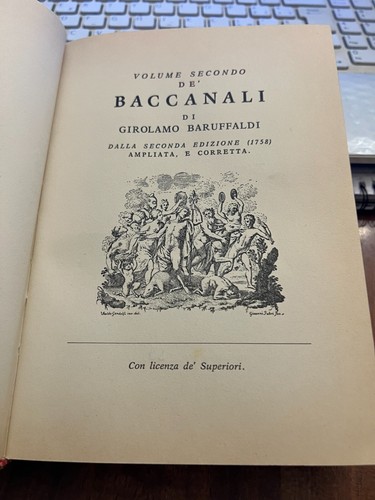 Baccanali volume secondo - de',
