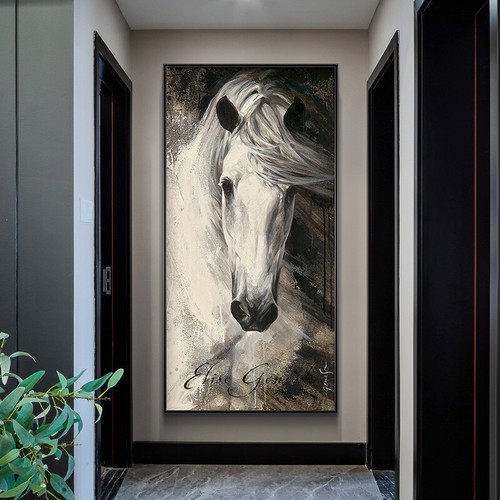 Quadro tela cavallo bianco - quadro,