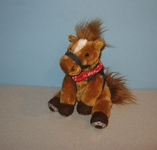 Cavallo pony marrone seduto 8"