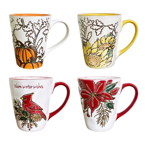 Tazza caffè dorata natalizia