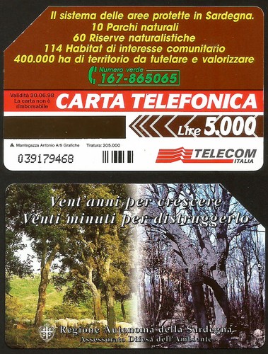 Scheda telefonica telecom - scheda,