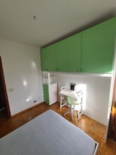 Cameretta completa  bambini ragazzi bianco/verde armadio 