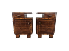 Comodini Art Decò in noce |