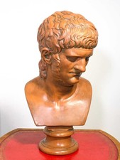 Statua busto in terracotta di Nerone copia musei capitolini