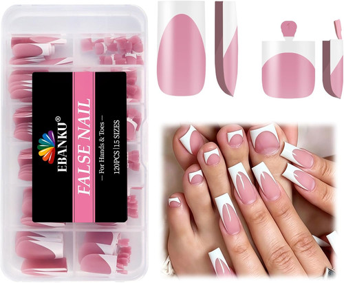120pcs french tip - toe, press