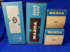 GEC MAZDA England 6P25 / KT61 / EL33 NOS NUOVO VECCHIO MAGAZZINO tubo quad abbinato