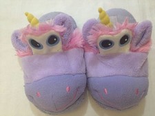 De fonseca - pantofole unicorno - colore viola con pelo rosa e unicorno giallo -