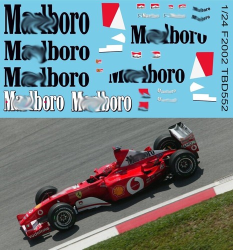 Decals per ferrari - ferrari, f2002