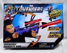 Avengers Occhio di Falco Nerf Battle Bow frecce/freccette mosca 35 piedi nuovo con scatola