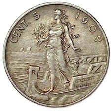 5 CENTESIMI 1909 - ITALIA SU
