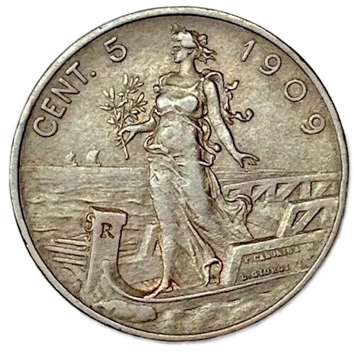 Centesimi 1909 italia - -, su