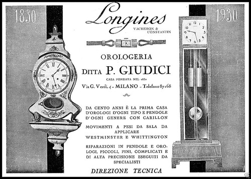 Pubblicita 1930 orologeria - pubblicita'1930,