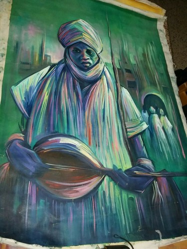 Quadro africano dipinto olio - africano,