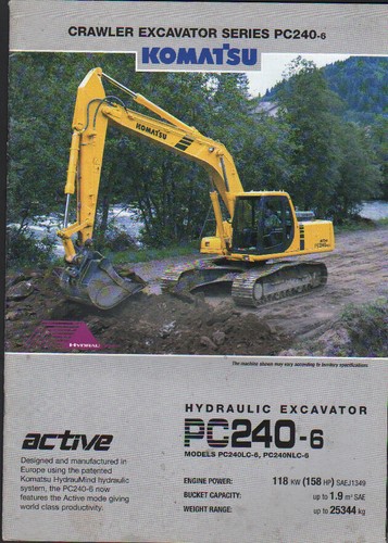 Brochure escavatore cingolato