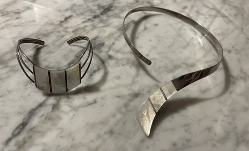 Collana bracciale parure - e,