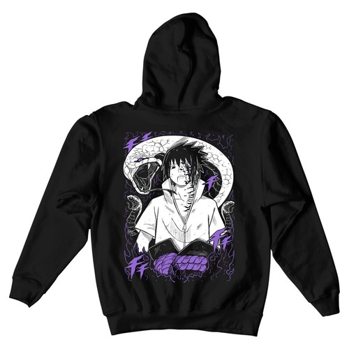 Felpa con cappuccio sasuke - con,