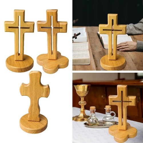 Ornamento croce legno con - a,