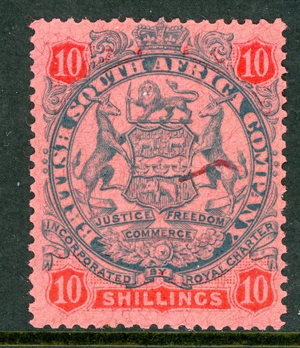 Rhodesia 1896 british 10 - rhodesia,