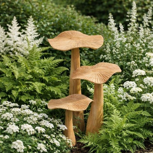 Funghi legno sculture - in, legno.