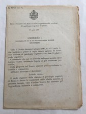 Decreto Fissa Ruolo Organico Stazione Patologia Vegetale Roma 1890