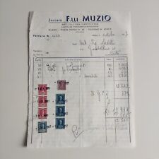1957 F.lli Muzio Articoli Cartoleria Milano Fattura C00945