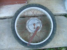 MOTO EPOCA RUOTA POSTERIORE CERCHIO ALLUMINIO SANGIORGIO 2-19 MOZZO CORSA GUZZI