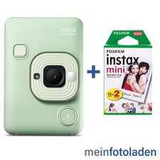 Fuji Instax Mini LiPlay matcha green fotocamera istantanea Fujifilm con 2 mini pellicole
