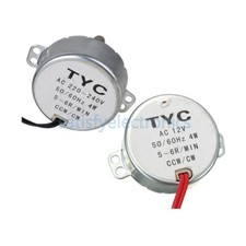 TYC-50 AC 12V/220V 5/6RPM 50/60Hz 4W CW/CCW Motore Sincrono per Microonde NUOVO