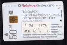TKL214 - P 06 09.92 Telefax 400 servizio a valore aggiunto, mod.43 tipo I v 10.92, 50 DM, vuoto