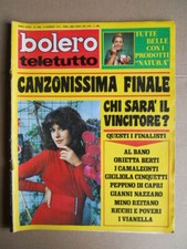 BOLERO Teletutto n�1392 1974 Fotoromanzi - Finale Canzonissima  [G748]