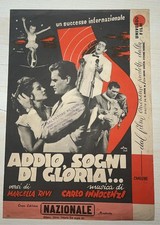 SPARTITO MUSICALE ADDIO , SOGNI DI GLORIA !