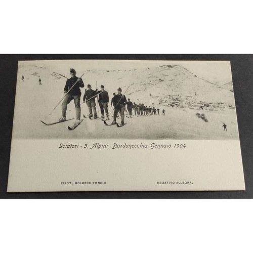 Postcard skiers 3rd - 3rd, alps