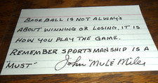 John Mule Miles Signed Auto 3x5 Negro League Chicago American Giants NL47 D.2013