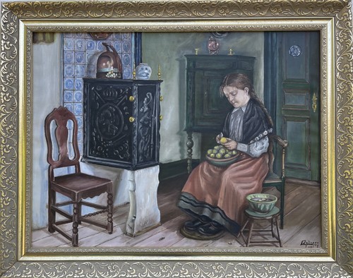 Quadro olio biedermeier - quadro,