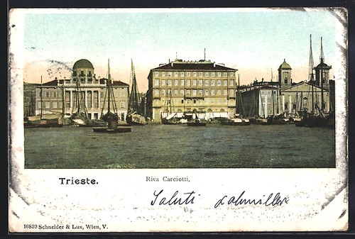 Cartolina trieste riva - cartolina, trieste,