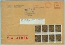 84311 - URUGUAY - Storia Postale - COPERTINA per ITALIA 1967 Francobollo Macchina Rossa IBM
