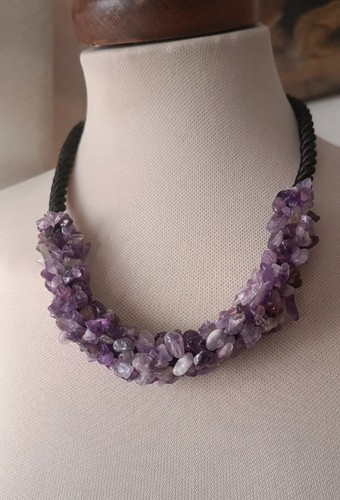 Collana ametiste artigianale - collana,