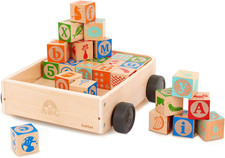 - Carro in Legno Con Blocchi