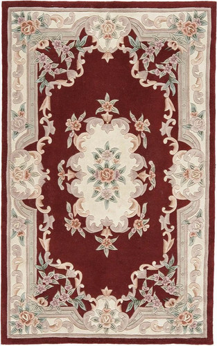 Tappeto lana rosso - tappeto, aubusson